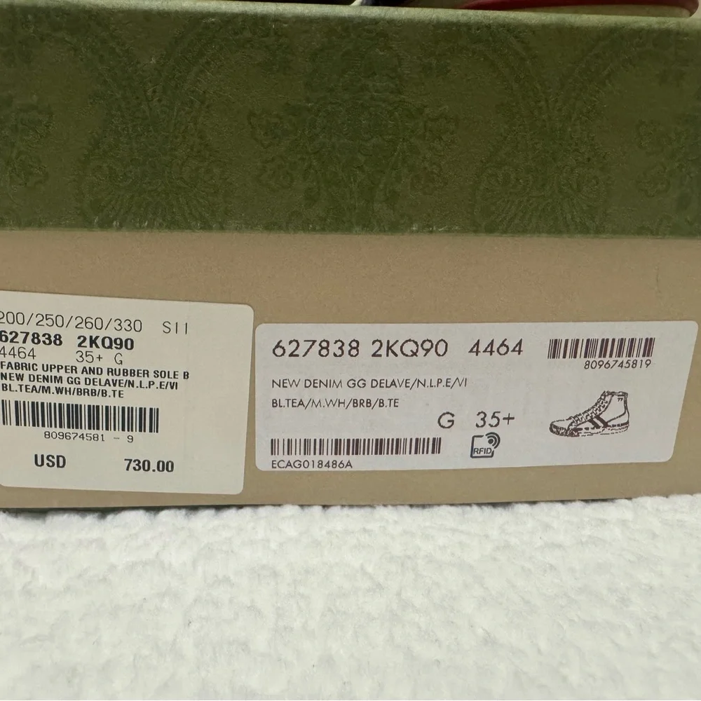 ✨Authentic 
Gucci High-Top Sneakers with Red and Blue Stripes - Picture 3 of 7